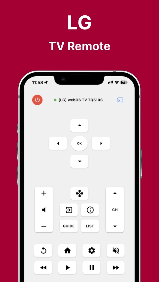 Remote for LG TV App Store screenshot 1 of 4