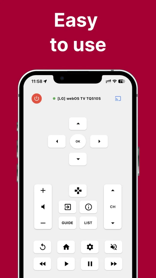 Remote for LG TV App Store screenshot 2 of 4