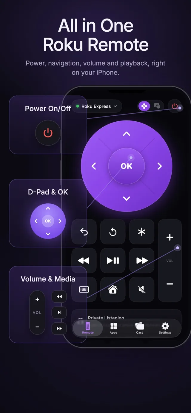 TV Remote for Roku & Stick + App Store screenshot 1 of 5